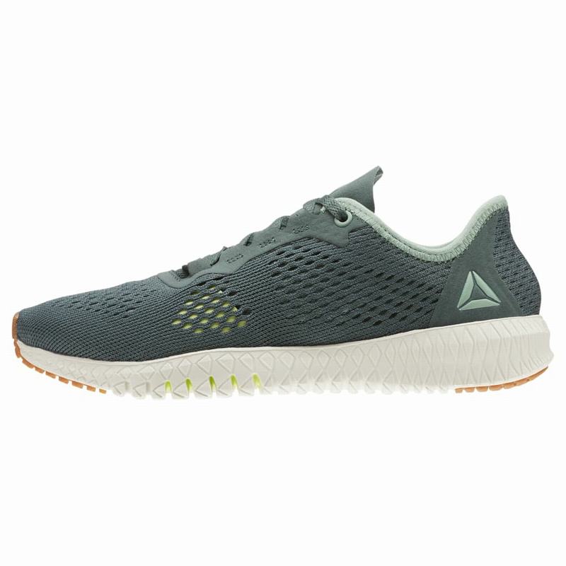 Reebok Flexagon Botasky Damske - Zelene/Citrón HU5846OL